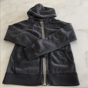 Crew Cuts Boys Black Zip Hoodie Sweatshirt-SZ 10